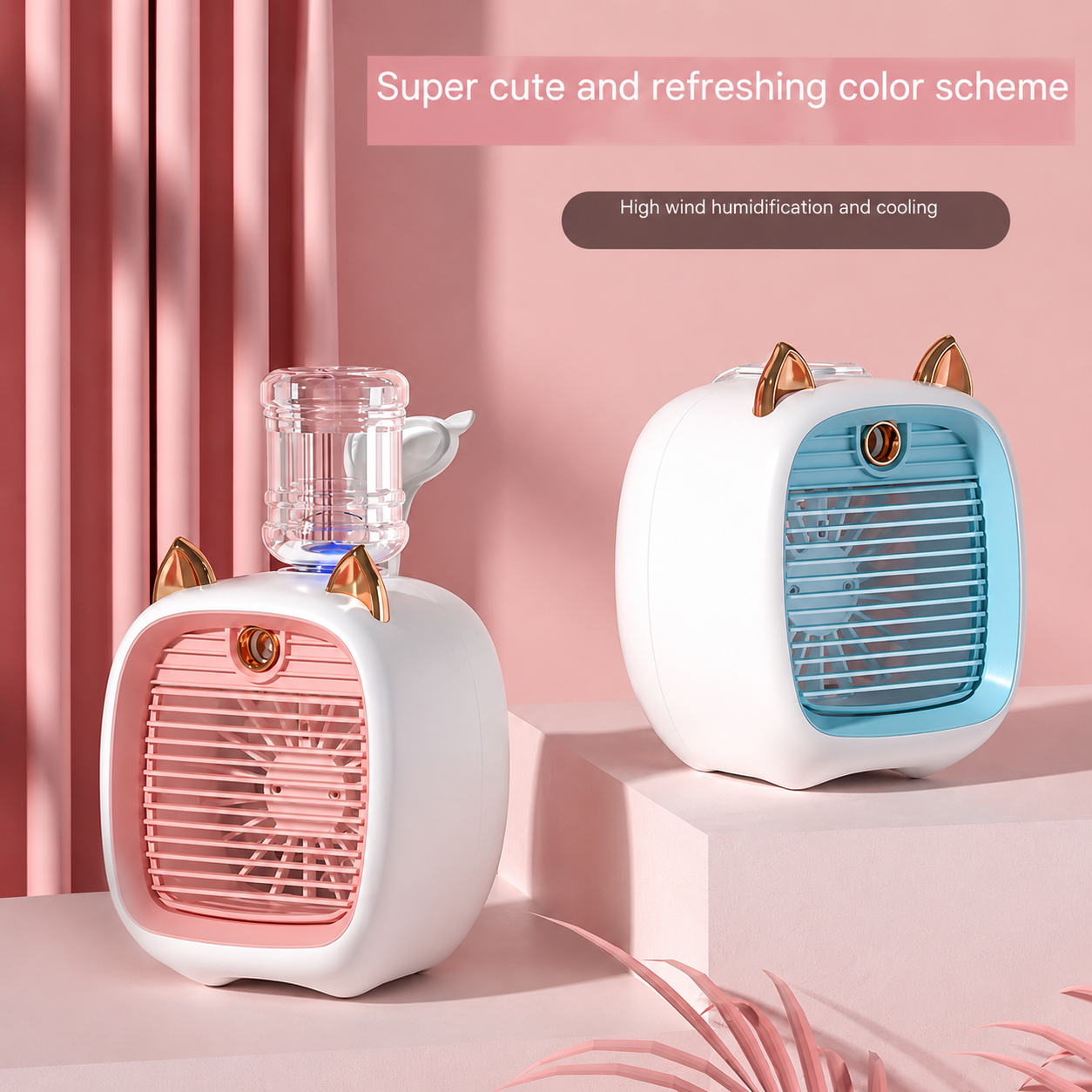 Mini Cat Mist Fan & Night Light