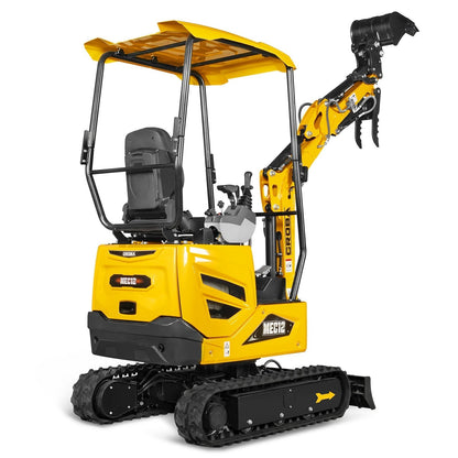 Mini Compact Excavator Kubota D722 Engine, 65.7” Max. Digging Depth, 2700 LBS Operating Weight, MEC12