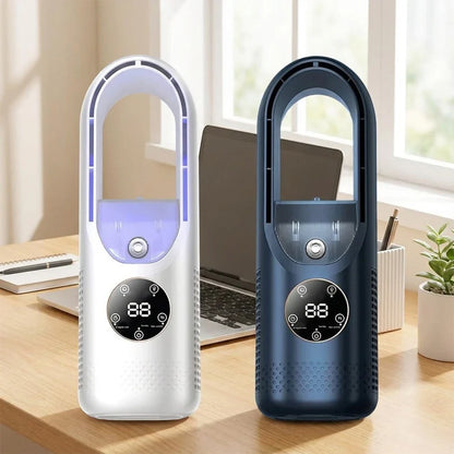 Mini Air Cooler with LED Display & Night Light