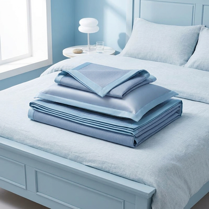 Carbon Fiber Ice Silk Cooling Bed Pad Set